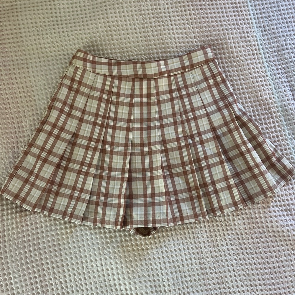 Cotton Candy LA Pleated Plaid Skort
